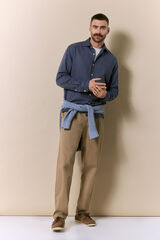 OOTO Pleated drawstring trousers Camel