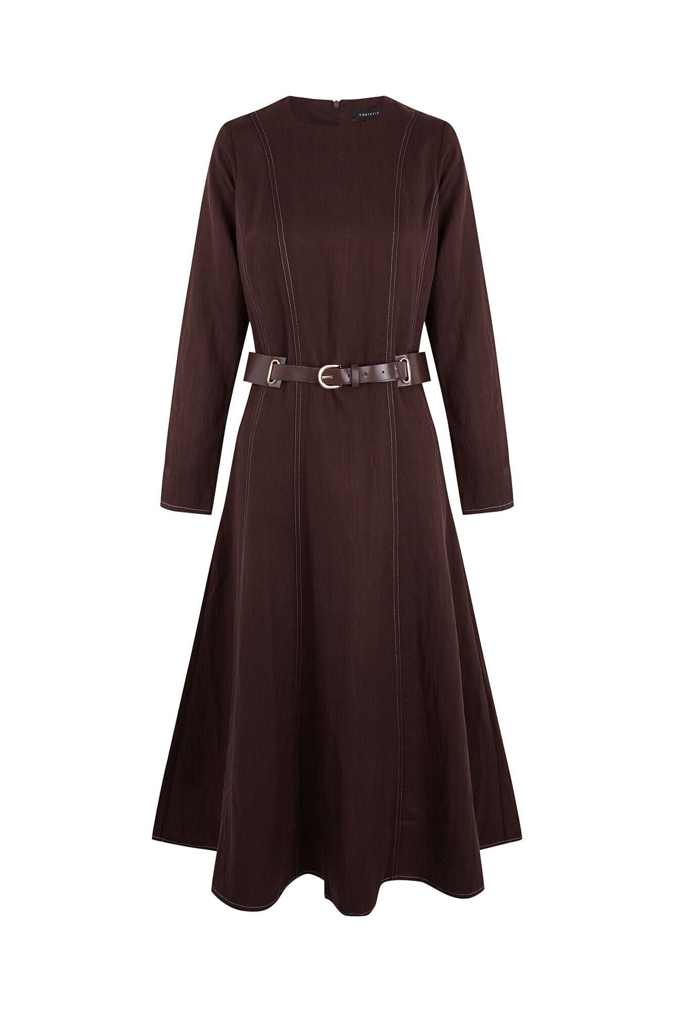 Cortefiel Long dress with seams