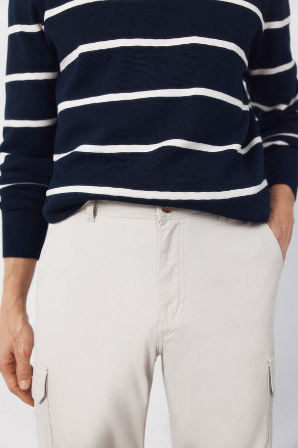 Cortefiel Tapered cargo pants Beige