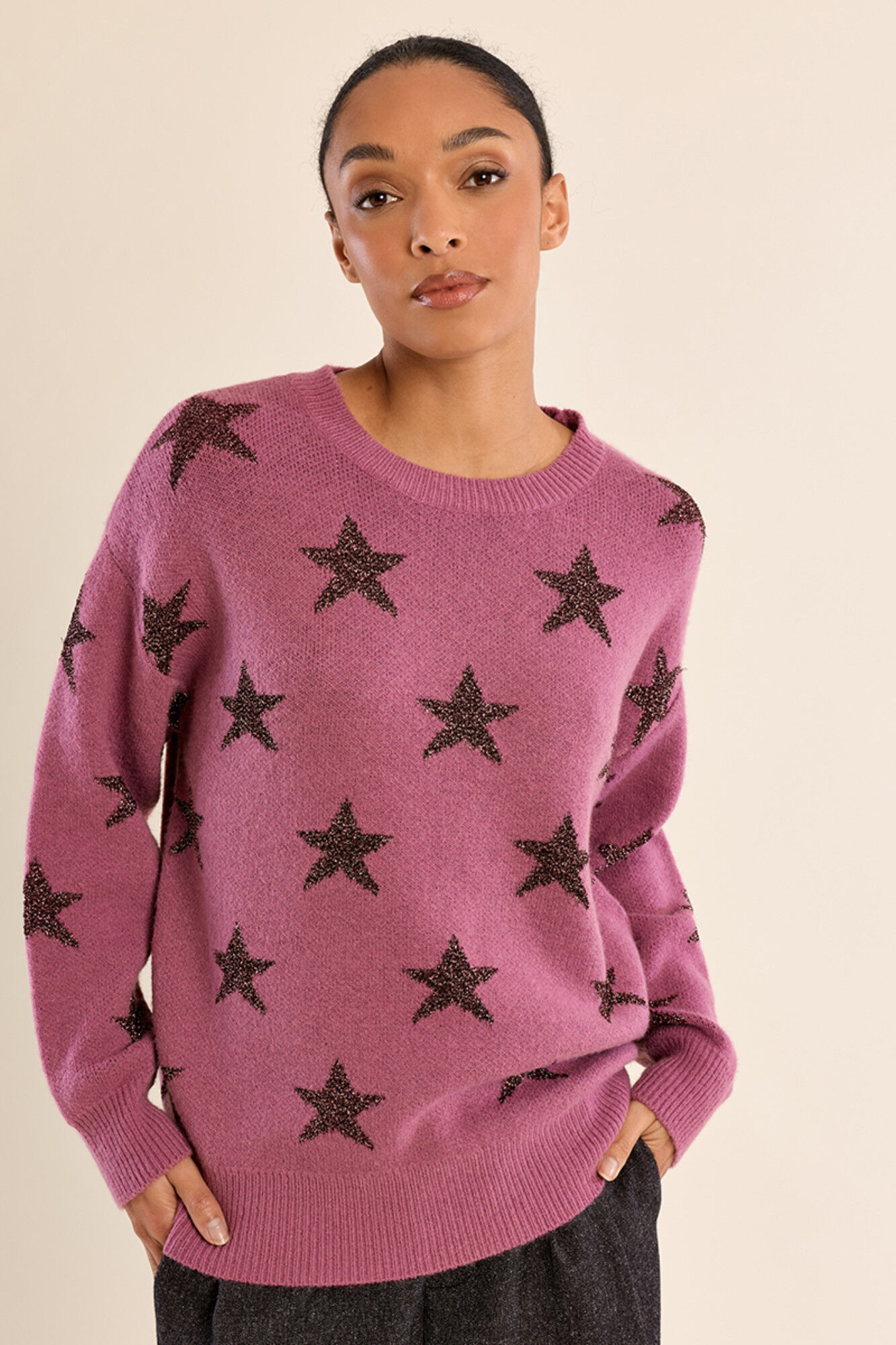 Molly Bracken Camisola com motivo de estrelas