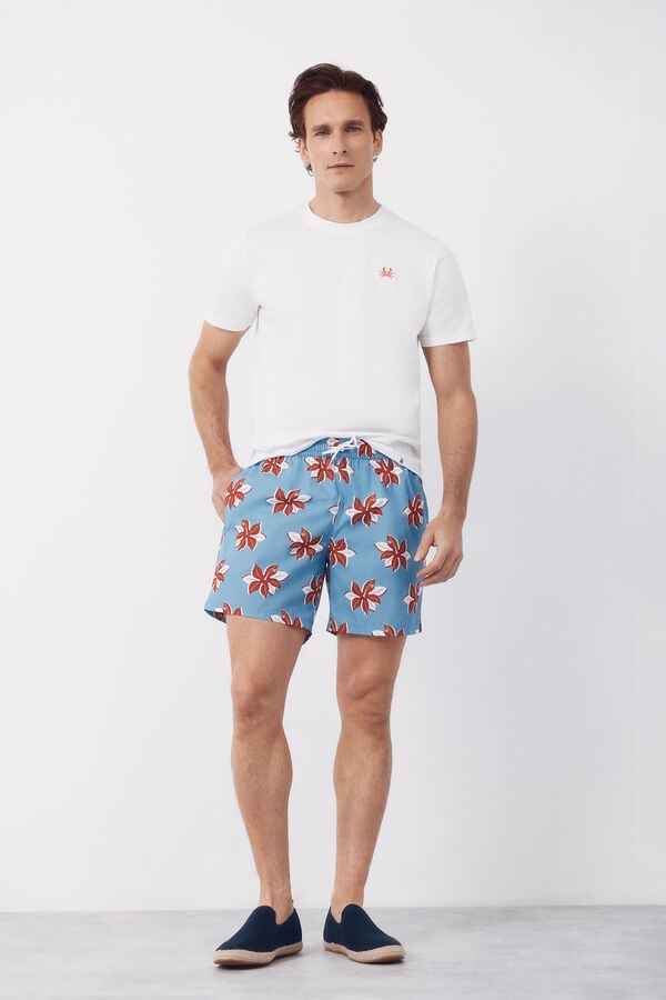 Cortefiel Floral print swimwear Green