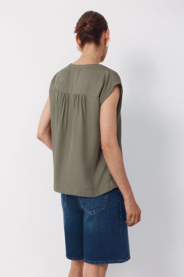 Cortefiel Entredos blouse Blue
