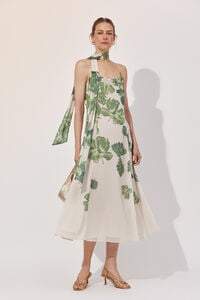 Cortefiel Vestido largo estampado posicional