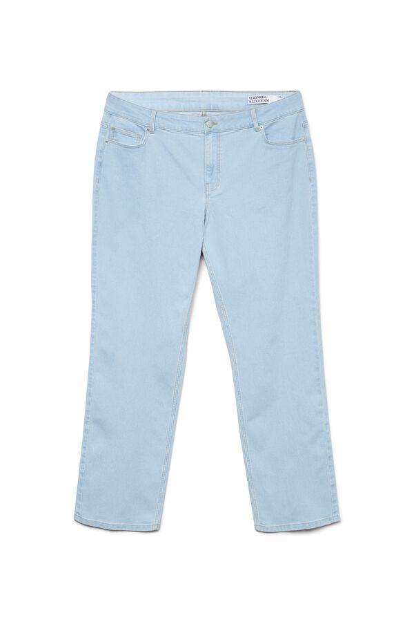 Vero Moda Curve Pantal&oacute;n vaquero de corte recto talla grande Azul