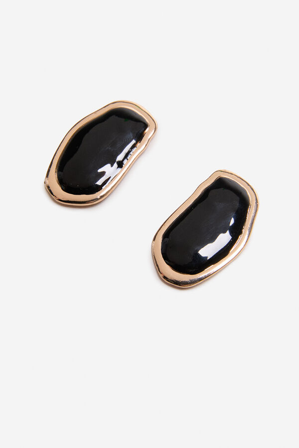 Cortefiel Resin earring Black