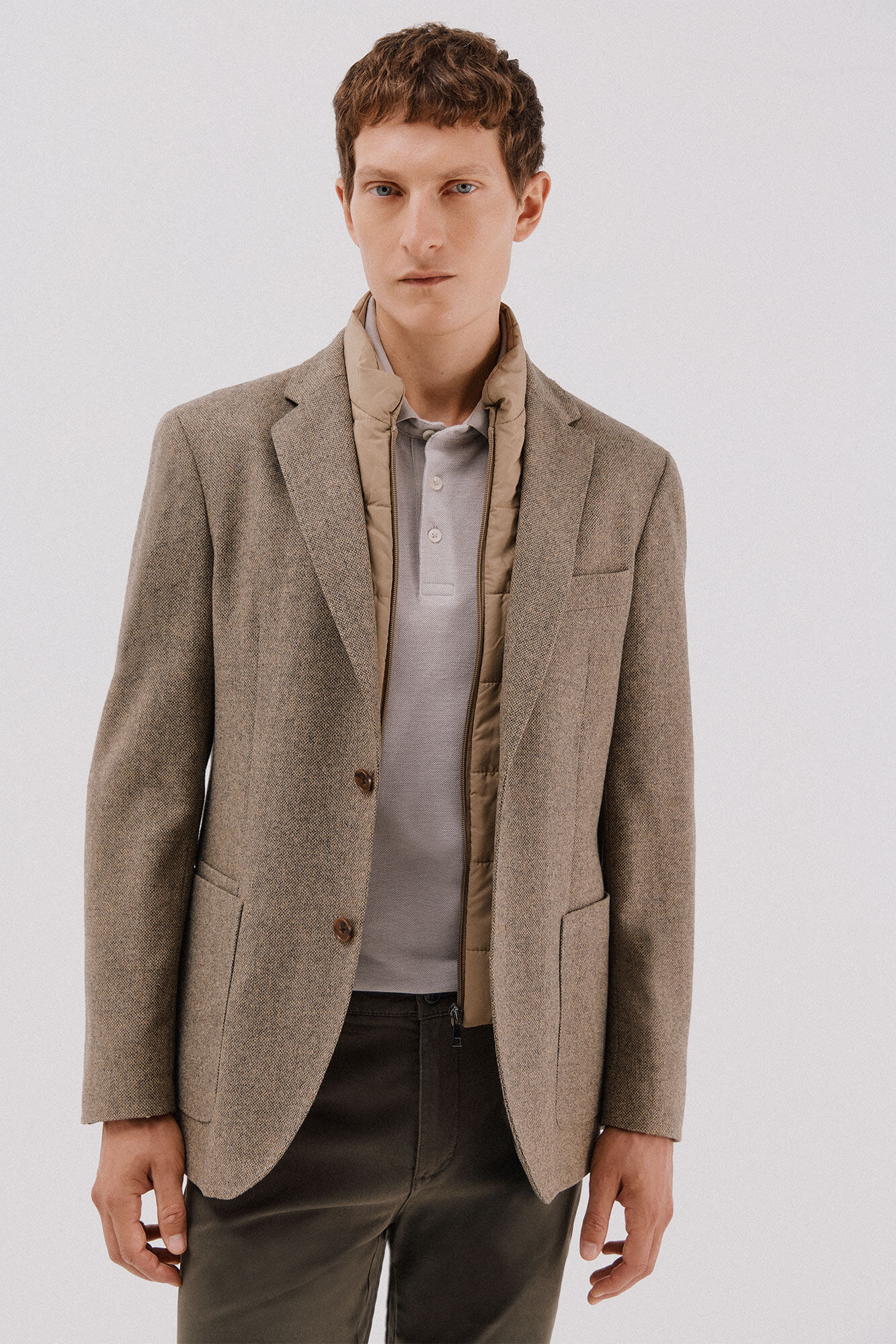 Cortefiel Wool blazer with removable lining