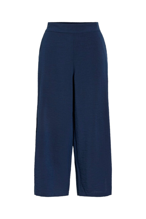 Vila Women's wide 7/8 trousers Navy