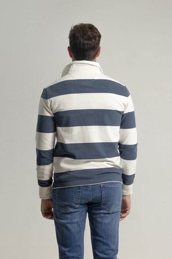 PuroEGO Camisa polo riscas azul-tinta Azul