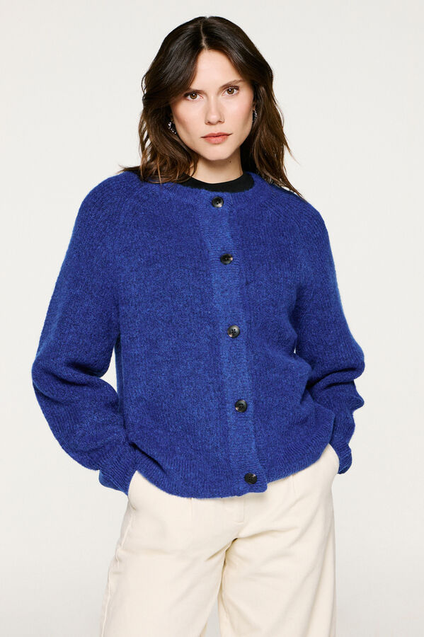 Selected Femme Cárdigan lana y alpaca. Azul