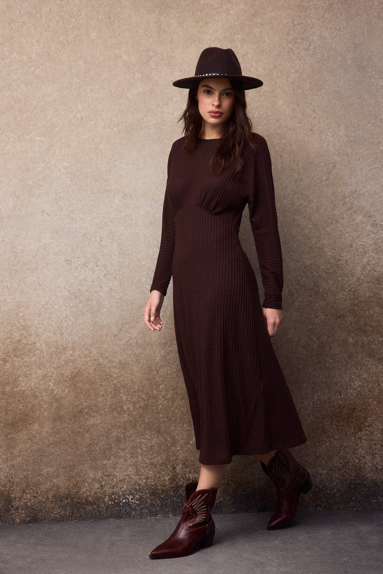 Slowlove Vestido com estrutura manga morcego
