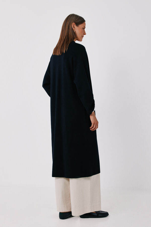 Cortefiel Coat cardigan Black