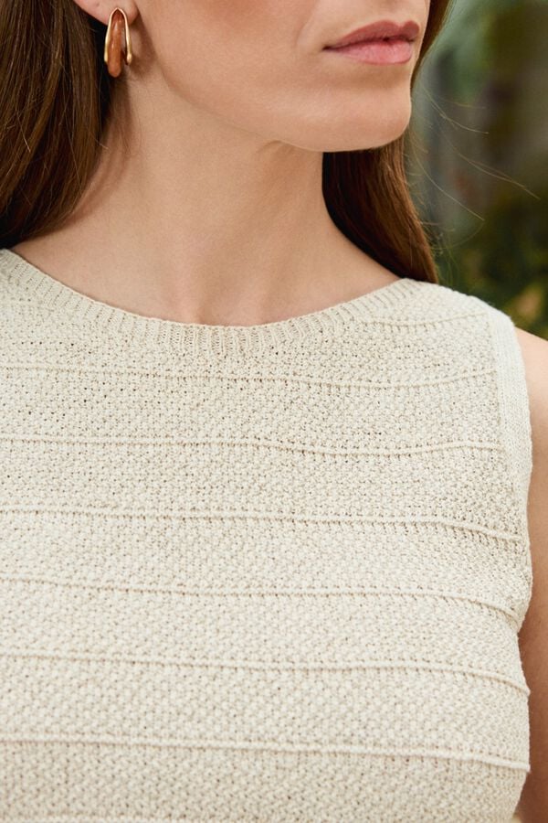 Pol&iacute;n Et Moi Top de malha Dila Castanho