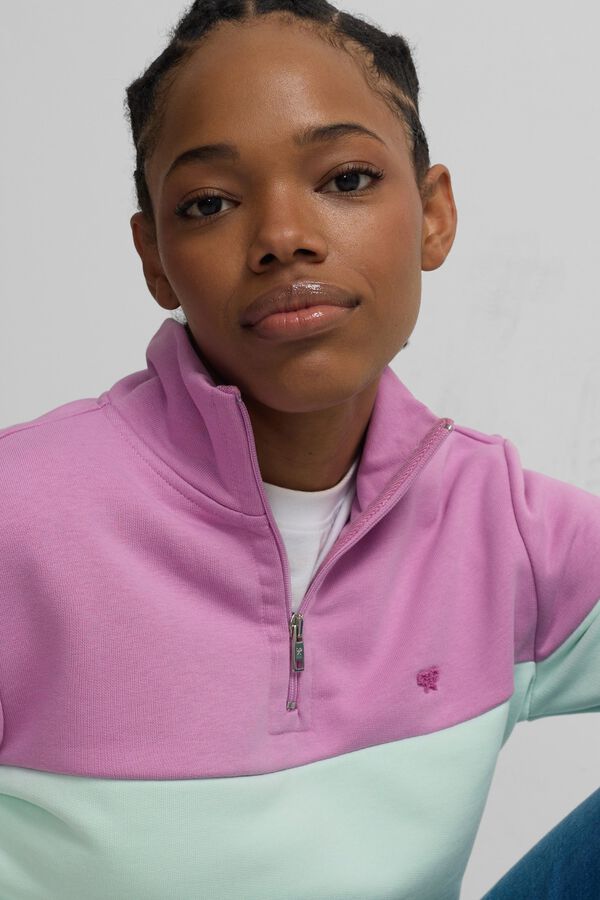 Silbon Sweatshirt feminina tricolor Multicolorido