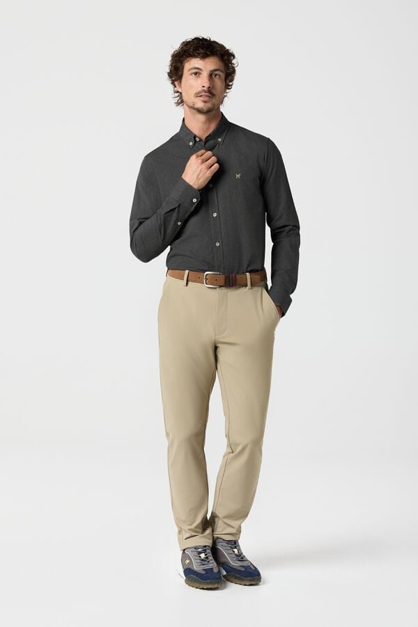 Williot Camisa de xadrez mi&uacute;do Cinzento