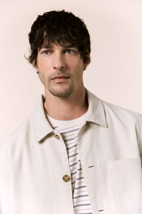 OOTO Cotton linen overshirt Beige