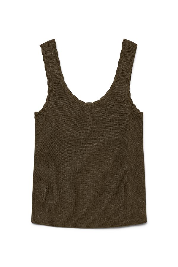 Vero Moda Top de al&ccedil;as com l&uacute;rex Verde