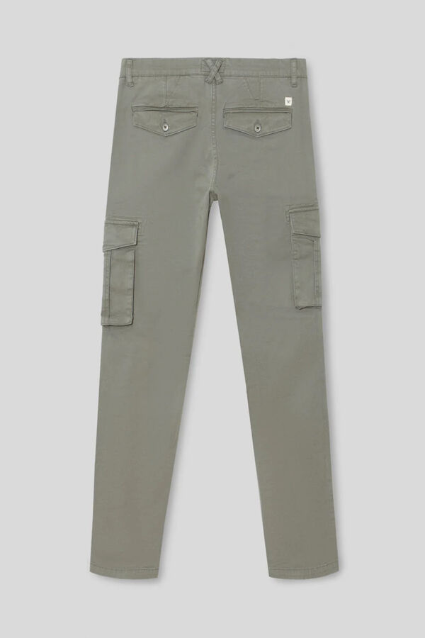 Cortefiel Light green casual cargo trousers Green