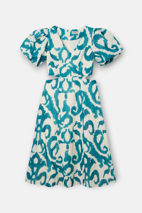 Silbon Vestido Event Collection cut out estampado Verde