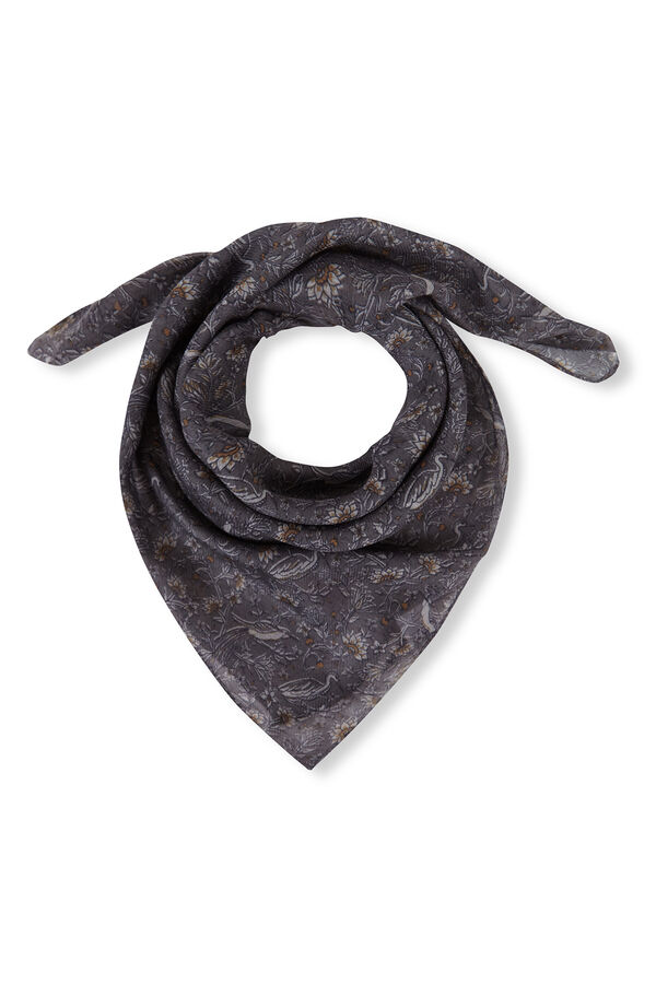 Cortefiel Floral scarf Printed blue