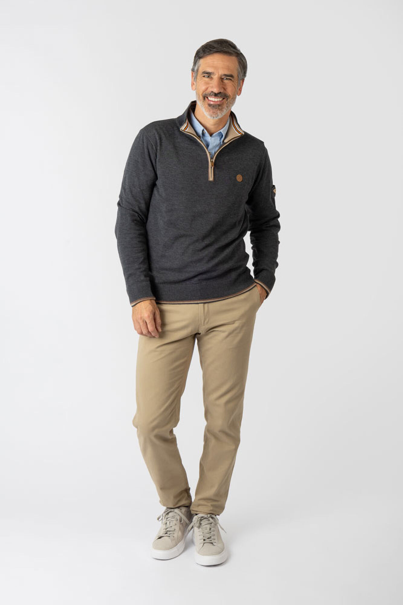 Privata Jersey b&aacute;sico con cremallera