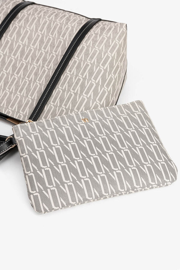 Vilanova Mala tote bag estampada Ecru