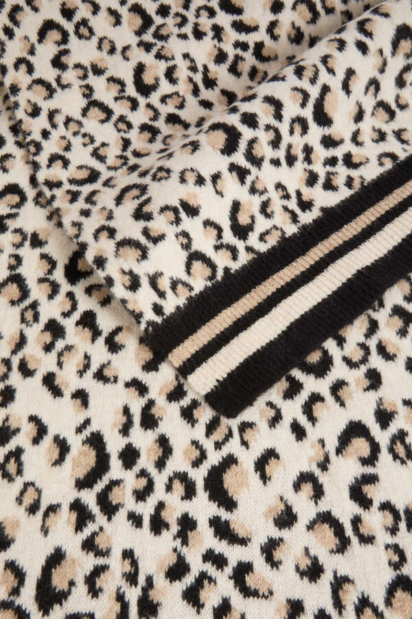 Morgan Bufanda con estampado de leopardo Multicolor