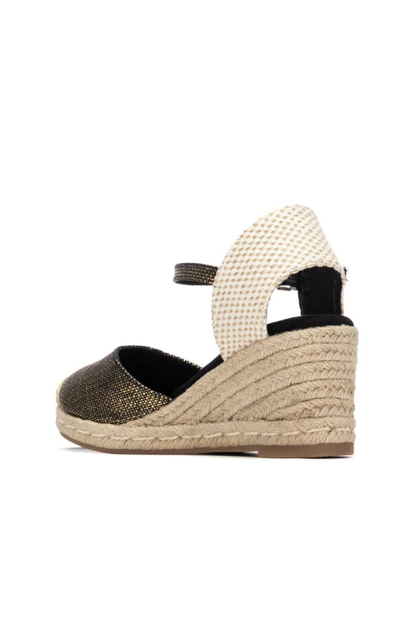 XTI Jute wedge espadrille Black