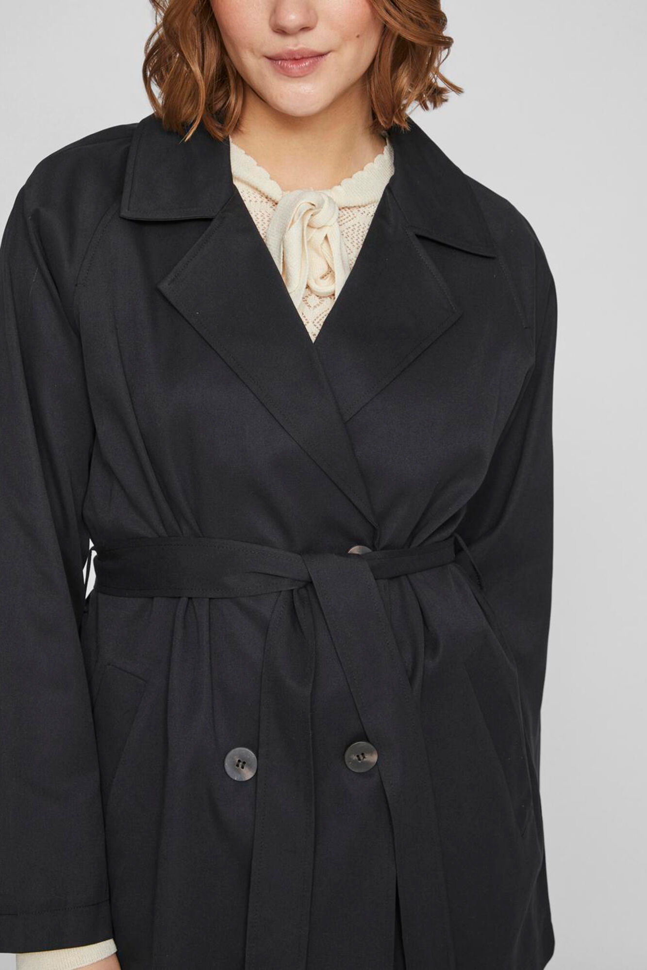 Black trench coat short shop