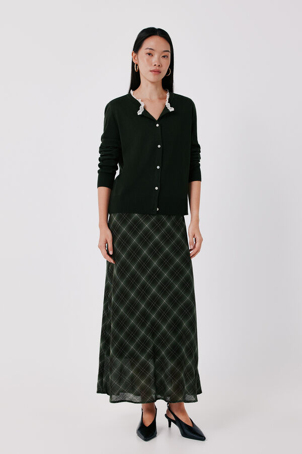 Cortefiel Jacket with neck appliqu&eacute; Kaki