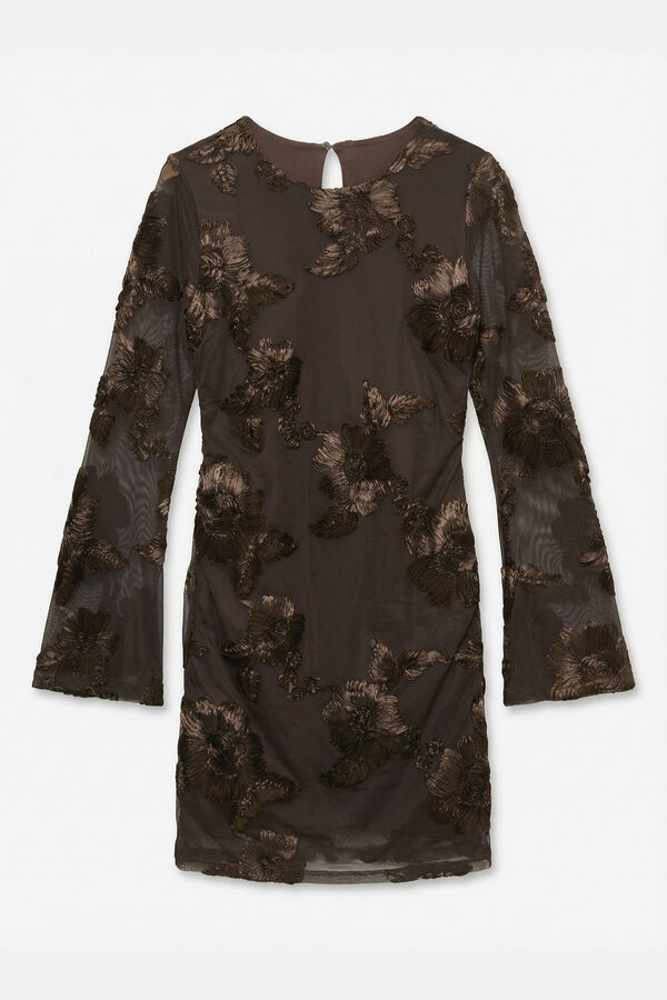 Vero Moda Vestido curto floral de tule Vermelho