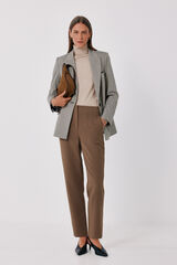 Cortefiel Slim fit tailored trousers Beige