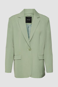 Cortefiel Long-sleeved blazer with pockets Green