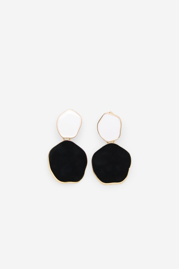 Cortefiel Irregular two-tone earring Multicolour