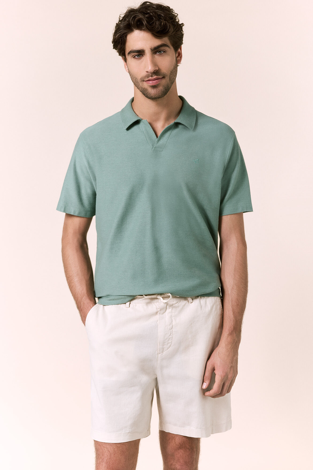 OOTO Bermuda de lino con cordones