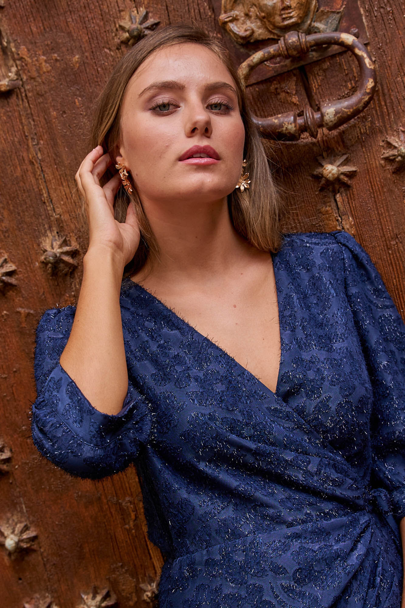 Vestido manga fiori