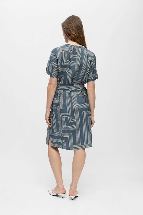 Object Vestido curto estampado Azul