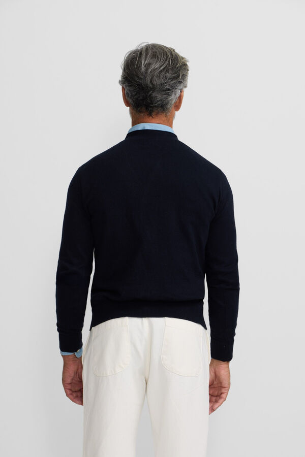 Silbon Casaco de malha clássico Azul