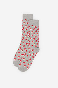 Cortefiel Motif socks gift box Grey