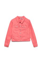 Vero Moda Blus&atilde;o curto de ganga Vermelho