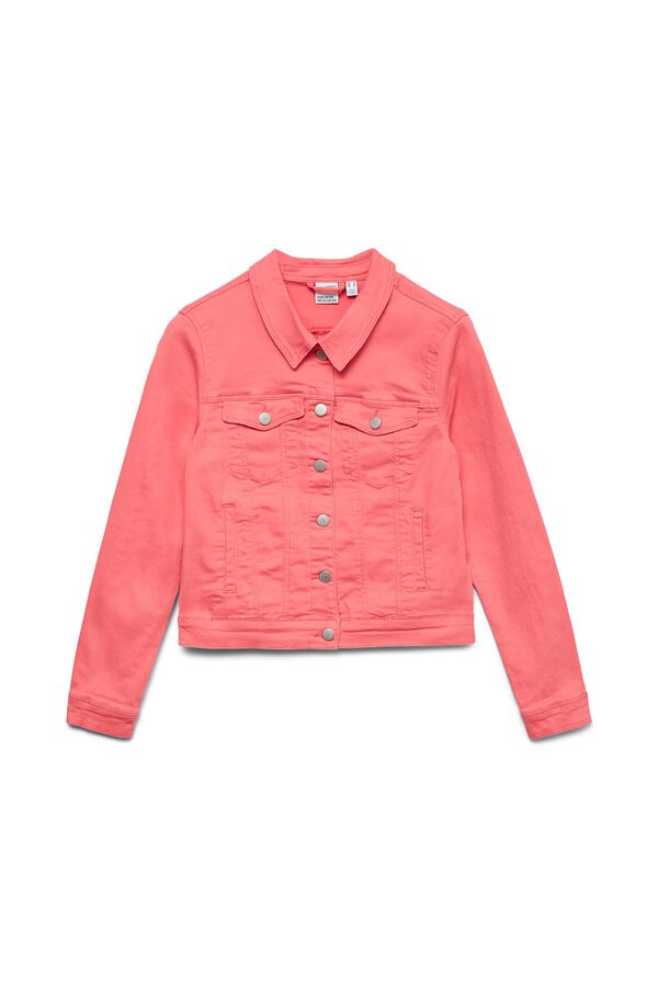 Vero Moda Blus&atilde;o curto de ganga Vermelho