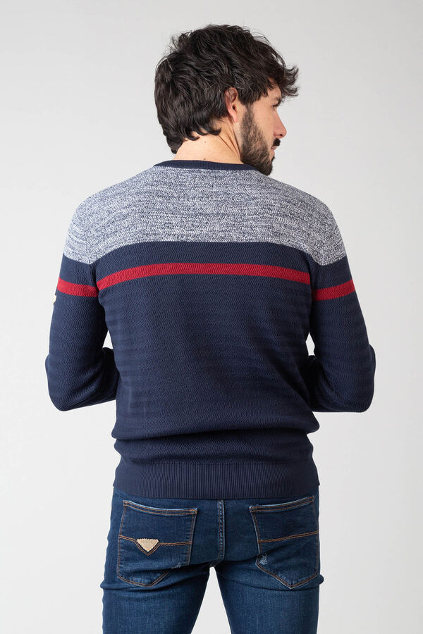 Privata Jersey de punto cuello redondo Granate
