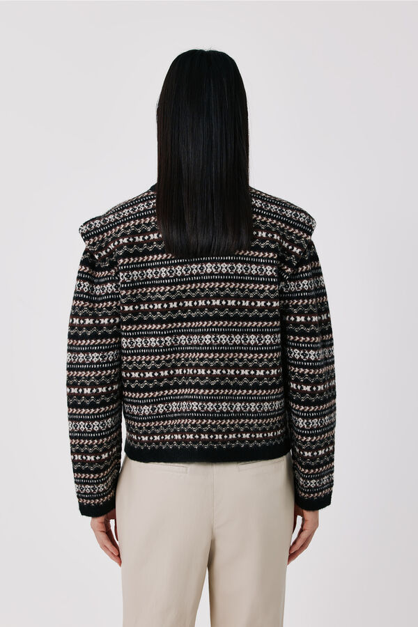 Cortefiel Fair Isle jumper Black