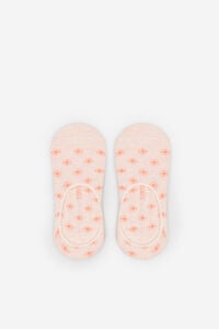 Cortefiel No-show socks with sun print Pink