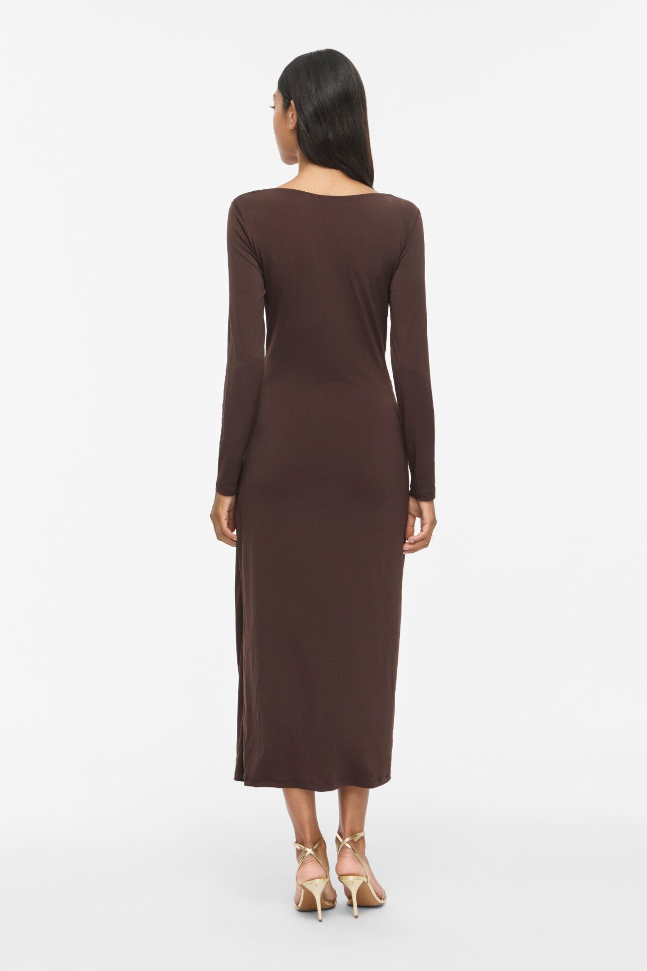 Vila Vestido midi com detalhe franzido
