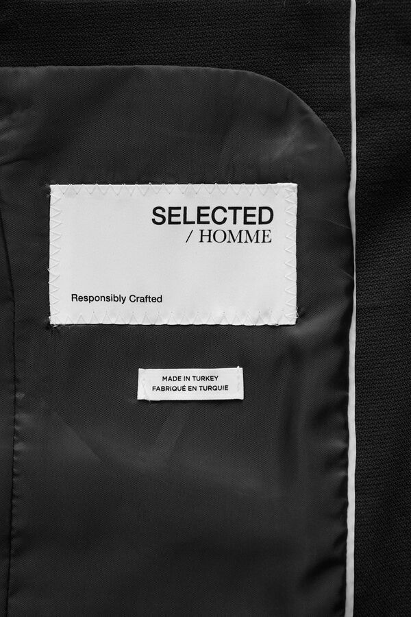Selected Blazer Slim Fit com lã Preto