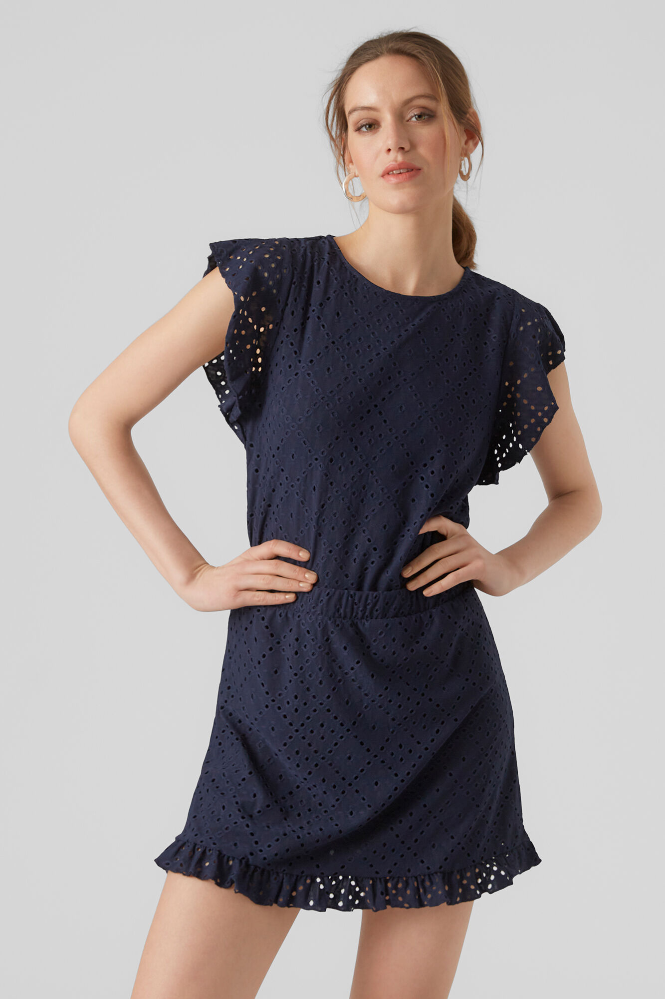 Vero Moda Top vazado com mangas de folhos