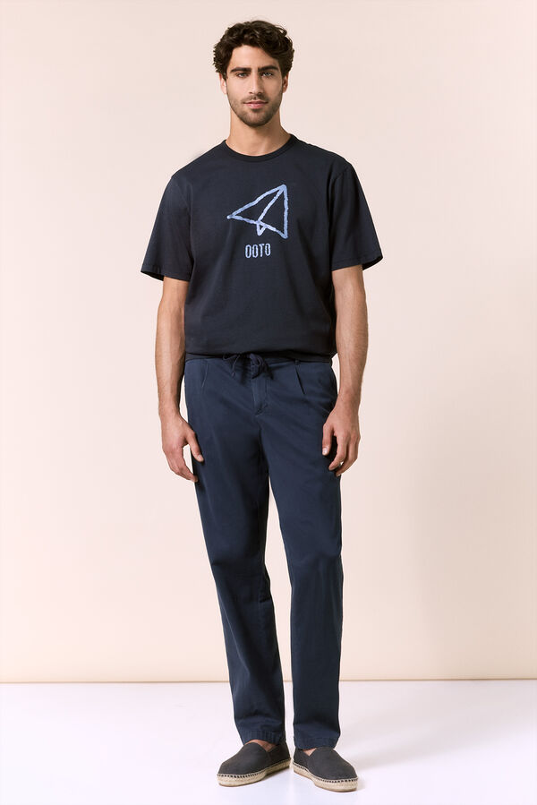 OOTO T-shirt com logo grande Azul