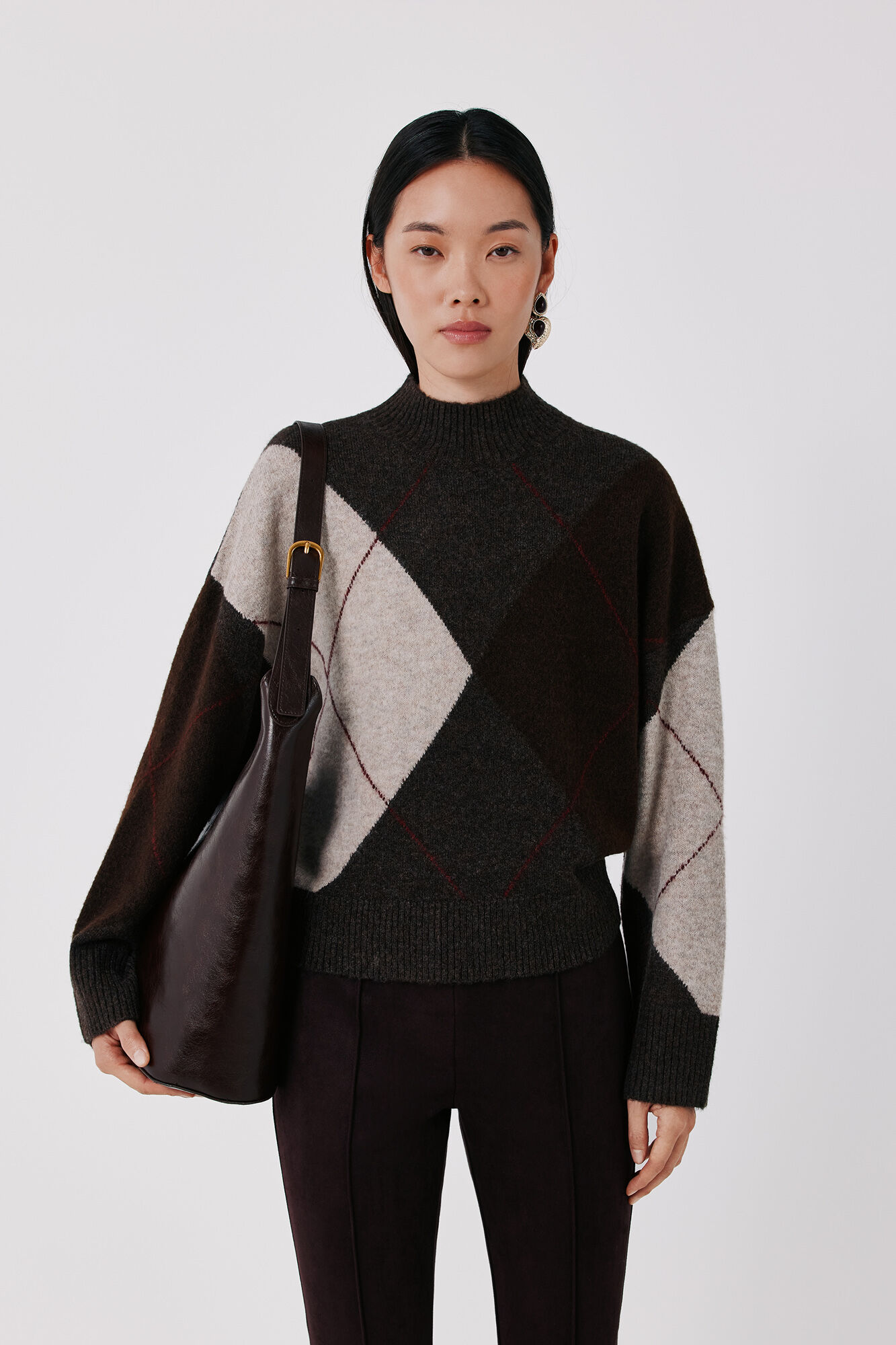 Cortefiel Soft diamond knit jumper