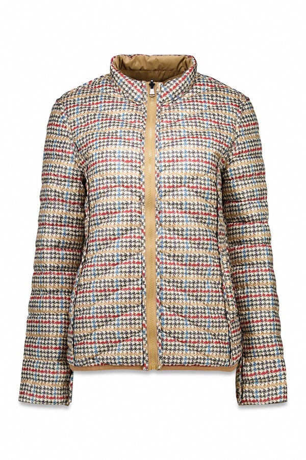 Cortefiel Reversible feather bomber jacket Beige