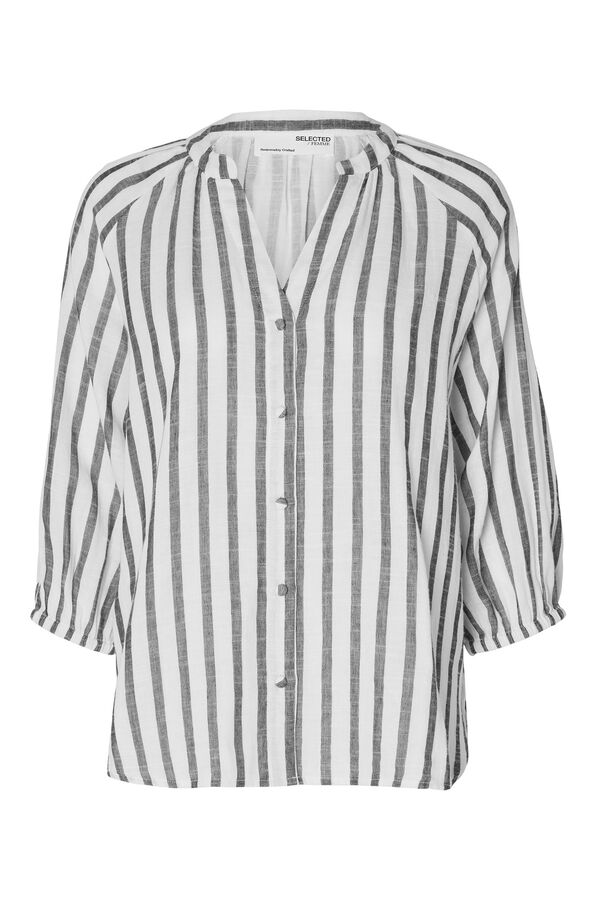 Cortefiel Camisa Regular Fit confeccionada 100% con algodón orgánico Blanco
